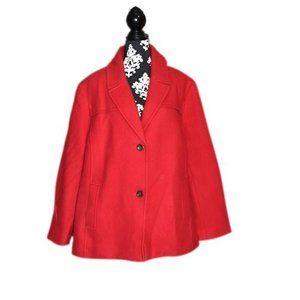 NEW Women's Talbots - Red wool blend winter coat plus size 24W